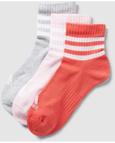 adidas Socken mit Label-Streifen im 3er-Pack - Pink