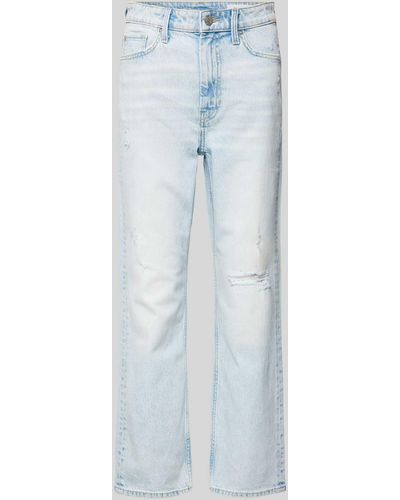 S.oliver Bootcut Jeans im Destroyed-Look Modell 'Destroyed Paillette' - Blau