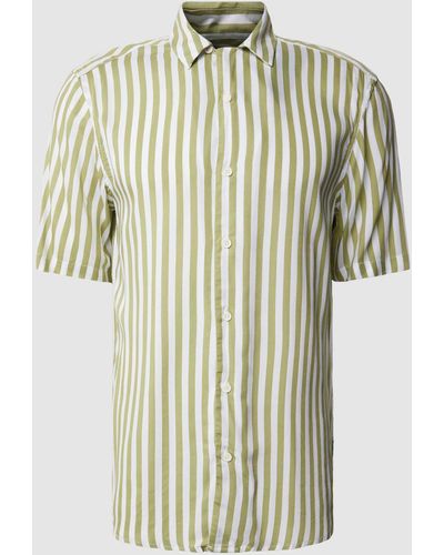 Only & Sons Regular Fit Freizeithemd aus Viskose mit Streifenmuster - Mehrfarbig