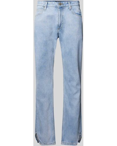 PEGADOR Straight Leg Jeans im 5-Pocket-Design Modell 'Withy' - Blau