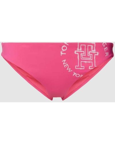 Tommy Hilfiger Bikini-Slip mit Label-Print - Pink