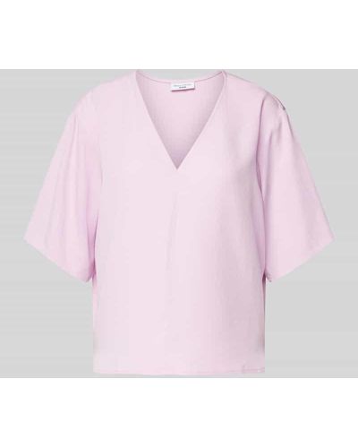 Marc O' Polo Blusenshirt mit V-Ausschnitt - Pink