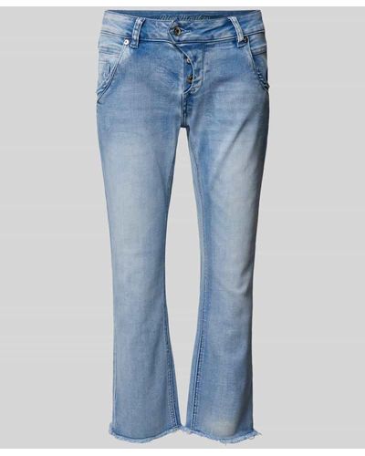 Blue Monkey Slim Fit Jeans im 5-Pcoket-Design Modell 'MANIE' - Blau