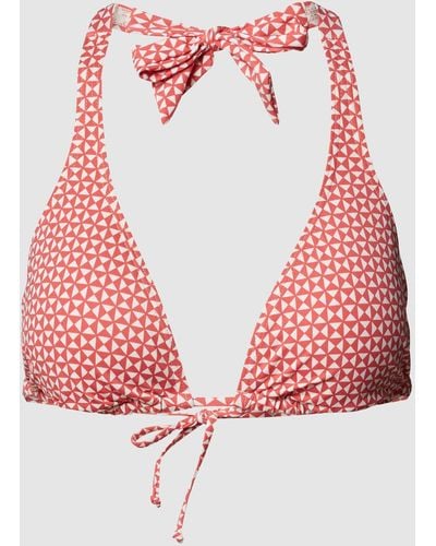 Marc O' Polo Bikinitop Met Grafisch All-over Motief - Rood
