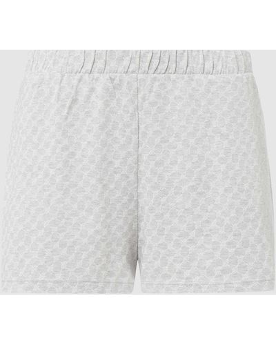 JOOP! BODYWEAR Shorts aus Baumwolle mit Logo-Muster - Weiß