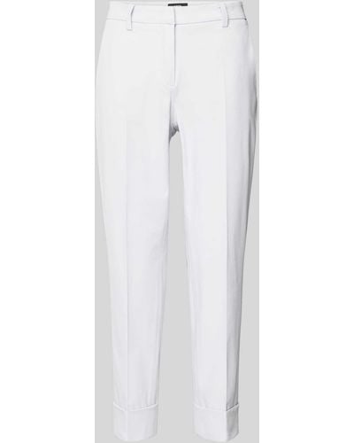 Cambio Regular Fit Stoffhose mit Bügelfalten Modell 'KRYSTAL' - Weiß