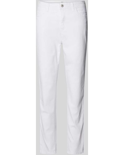 Brax Slim Fit Jeans mit Knopfverschluss Modell 'MARY' - Weiß