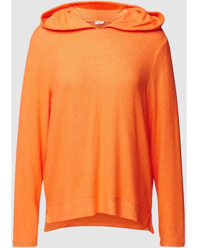 S.oliver Shirt Met Lange Mouwen En Capuchon - Oranje