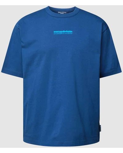 Marc O' Polo T-Shirt mit Logo-Print - Blau