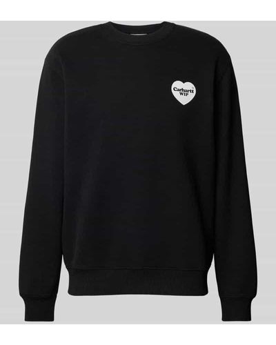 Carhartt Sweatshirt mit Label-Print Modell 'HEART BANDANA' - Schwarz