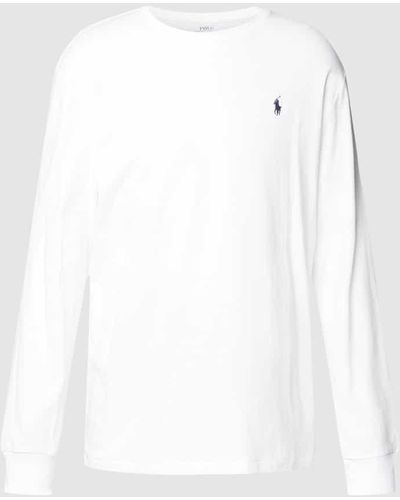 Polo Ralph Lauren Longsleeve mit Label-Stitching - Weiß