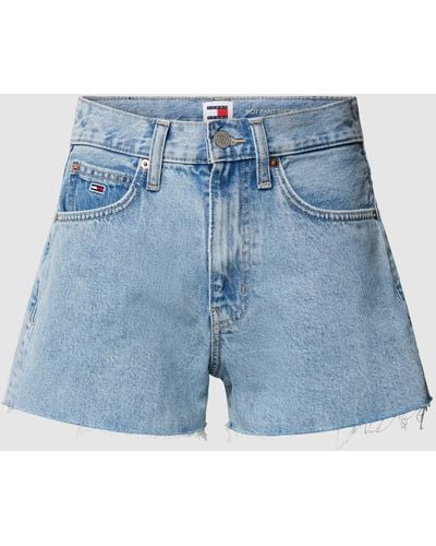 Tommy Hilfiger Shorts mit Label-Stitching Modell 'HOT PANT' - Blau