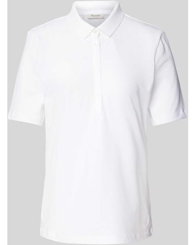 maerz muenchen Poloshirt mit Knopfleiste - Weiß