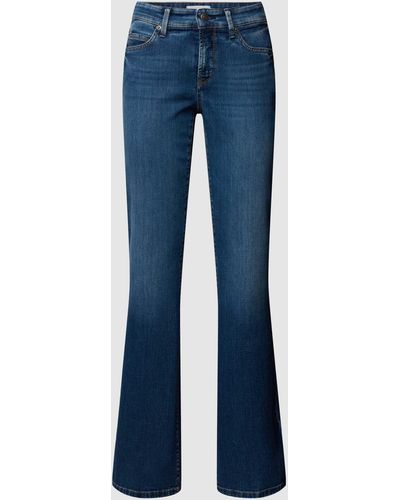 Cambio Flared Jeans Met Stretch, Model 'paris Flared' - Blauw