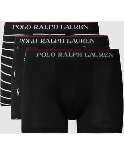 Polo Ralph Lauren Trunks mit Label-Details im 3er-Pack - Schwarz