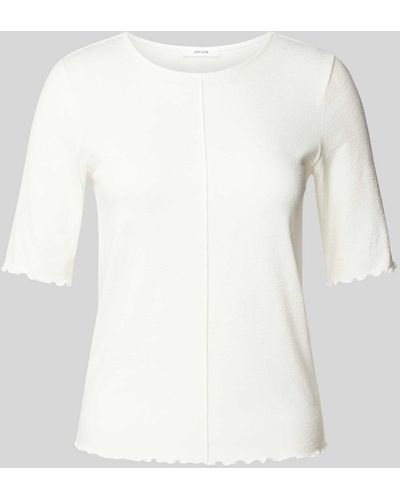 Opus T-Shirt mit Rundhalsausschnitt in weiß