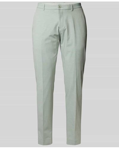 S.oliver Regular Fit Anzughose mit Bügelfalten Modell 'Pure' - Grau