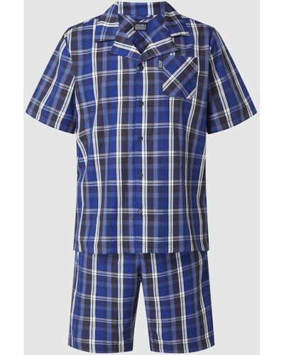 Jockey Pyjama aus Baumwolle - Blau