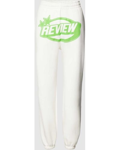 Review Sweatpants mit Puff Logo-Print - Grün