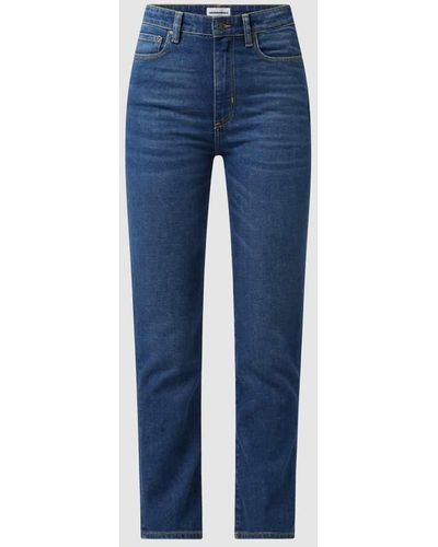 ARMEDANGELS Slim Fit High Waist Jeans mit Stretch-Anteil Modell 'Lejaa' - Blau
