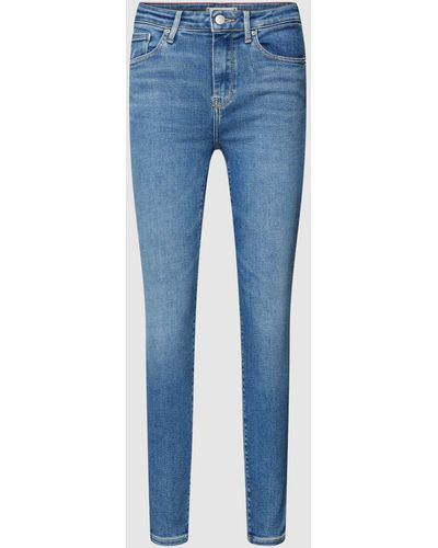 Tommy Hilfiger Skinny Fit Jeans Met Labeldetails - Blauw