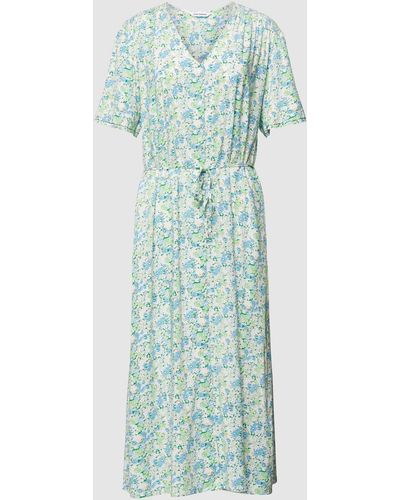 SOFT REBELS Midi-jurk Met Bloemenmotief - Groen