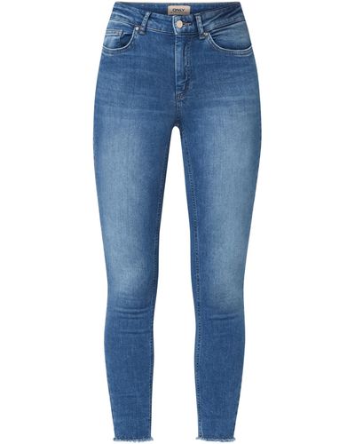 ONLY Skinny Fit Jeans Modell 'Blush' - 'Better Cotton Initiative' - Blau