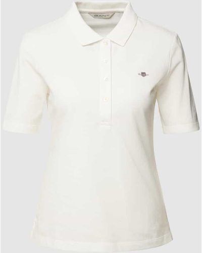 GANT Poloshirt aus Baumwolle mit Label-Detail - Natur