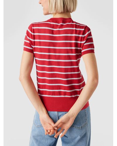 Polo Ralph Lauren T-shirt Met Streepmotief - Rood