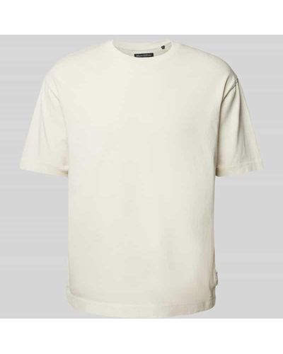 Marc O' Polo T-Shirt in unifarbenes Design - Natur