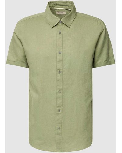 Esprit Regular Fit Freizeithemd im kurzärmeligem Design - Grün