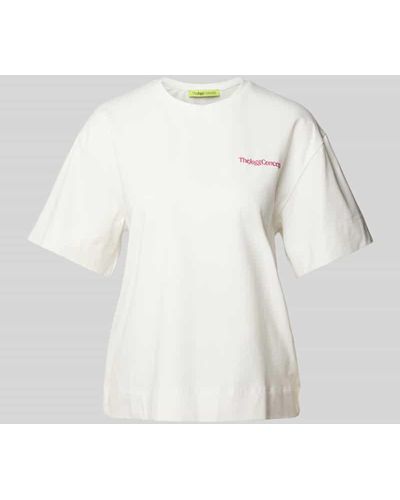 TheJoggConcept T-Shirt mit Label-Print Modell 'SABINA' - Natur