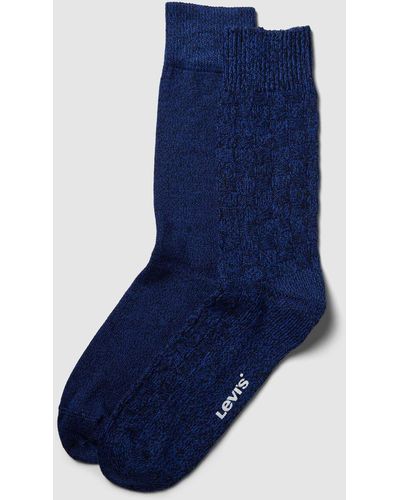 Levi's Socken mit Label-Details im 2er-Pack Modell 'BASKET' - Blau