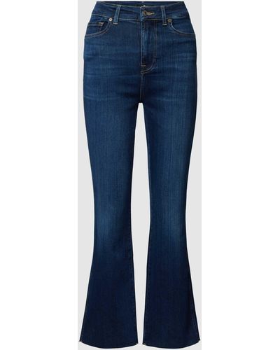 7 For All Mankind Flared Jeans im 5-Pocket-Design - Blau