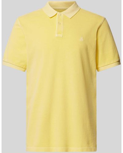 Marc O' Polo Poloshirt Met Labeldetail - Geel