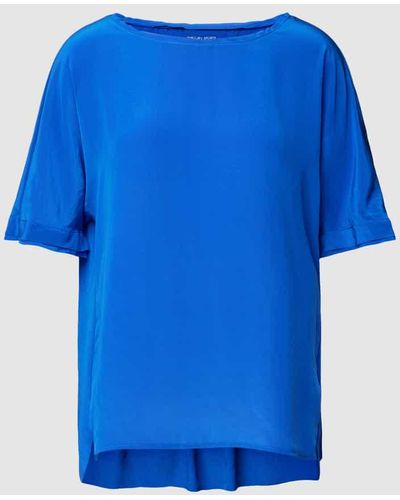 Marc Cain Bluse mit U-Boot-Ausschnitt - Blau