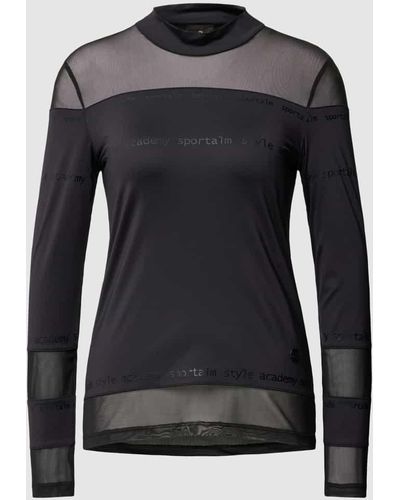 Sportalm Sweatshirt mit Eng anliegende Passform mit Blockstreifen - Schwarz