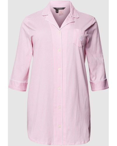 Lauren by Ralph Lauren Nachthemd Met All-over Motief - Roze