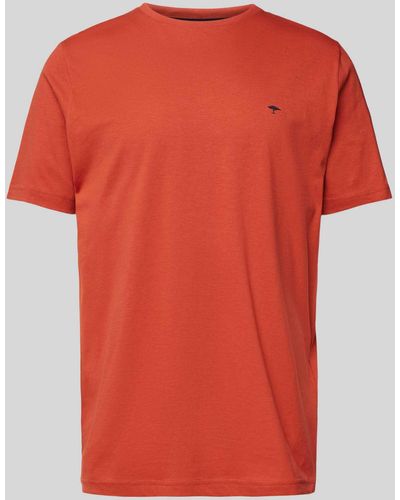 Fynch-Hatton T-Shirt mit Logo-Stitching - Rot