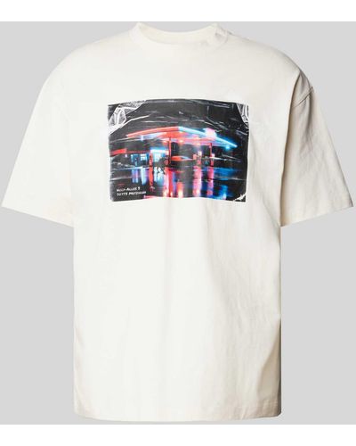 HUGO T-Shirt mit Motiv-Print Modell 'Dutire' - Weiß
