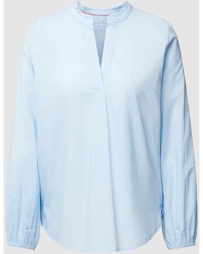 LIEBLINGSSTÜCK Bluse mit Tunikakragen - Blau