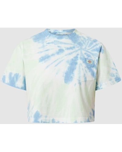 Dickies Boxy Fit T-shirt In Batiklook, Model 'seatac' - Blauw
