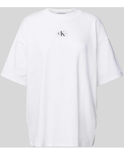 Calvin Klein T-Shirt mit Label-Badge - Weiß