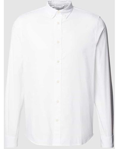 ARMEDANGELS Freizeithemd mit Button-Down-Kragen Modell 'QUAASA' - Weiß