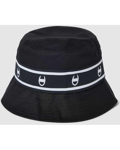Champion Bucket Hat mit Label-Details - Schwarz