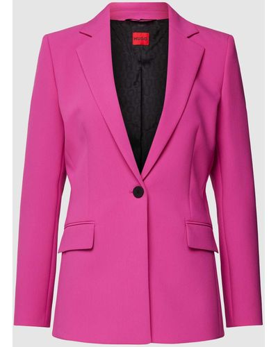 HUGO Blazer mit Reverskragen Modell 'Atana' - Pink