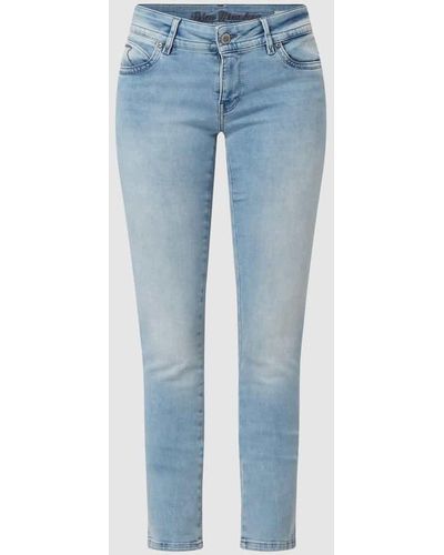Blue Monkey Slim Fit Jeans mit Stretch-Anteil Modell 'Laura' - Blau