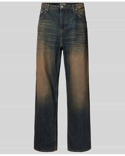 Review Jeans mit 5-Pocket-Design - Grau
