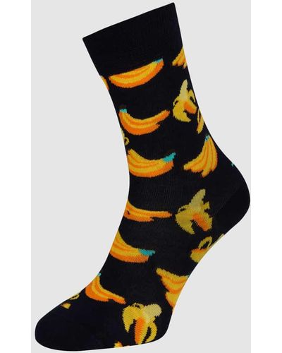 Happy Socks Socken mit Allover-Muster Modell 'BANANA' - Blau