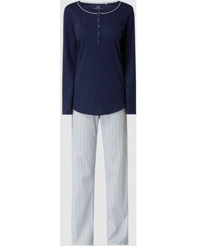 CALIDA Pyjama aus Baumwolle Modell 'Sweet Dreams' - Blau
